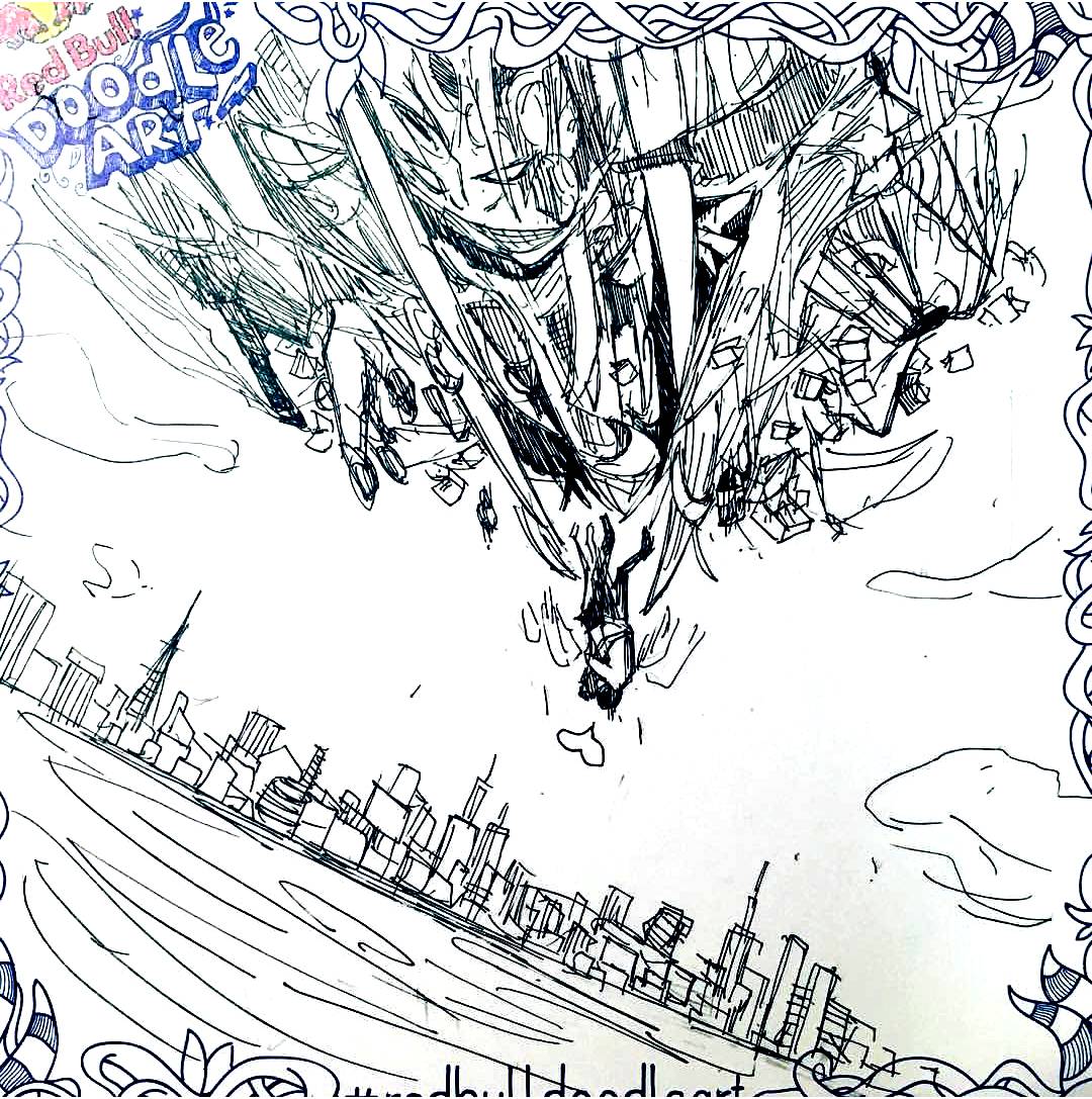Red Bull Doodle Art featured illustration